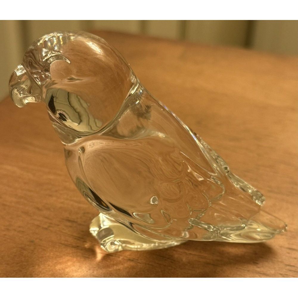 Princess House Pets Lead Crystal Parakeet Bird 3" Paperweight Figurine 822